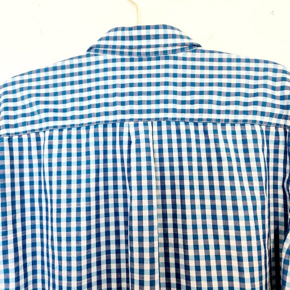 Johnnie O Shirt Mens Large Blue Check Hangin Out Tweener Button Long Sleeves - Picture 5 of 16